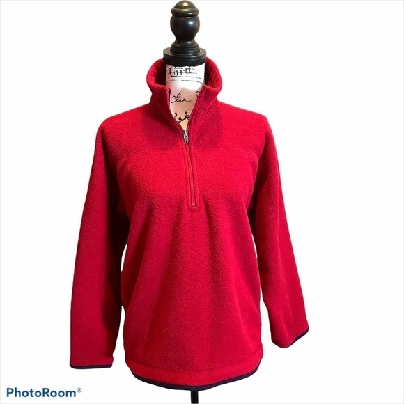 Patagonia Synchilla 1/4 Zip Fleece Sweatshirt ruby Red Size XSmall Vintage Y2k - Picture 1 of 12